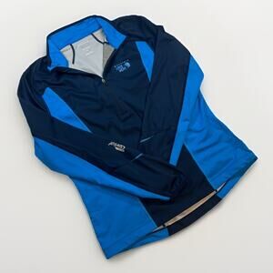 Mens M Mountain Hard Wear Blue 1/4 Zip Long Sleeve Shirt Lightweight Layer